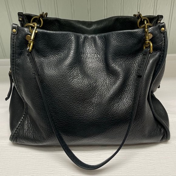 American Leather Co. Handbags - American Leather Co. Genuine Leather Lenox Triple Entry Satchel Shoulder Bag